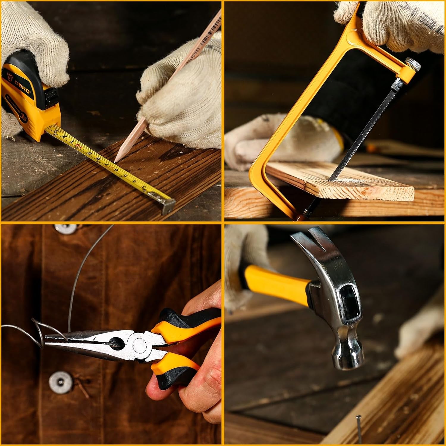 Tool Kit Box Drill Set： Home Mechanic Toolbox with 12V Power Cordless Drill Hand Repair Tools Sets Combo Kits Storage Organizer Drawer Case for Men