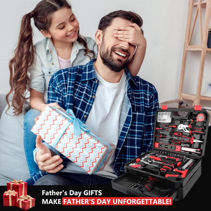 276-Piece Tool Set Kit - Tool Kit with 12V Cordless Power Drill Driver Toolbox Storage Case with Drawer, Drill Set Perfect for Homeowner, Diyer, Handyman, Fathers Day Gift