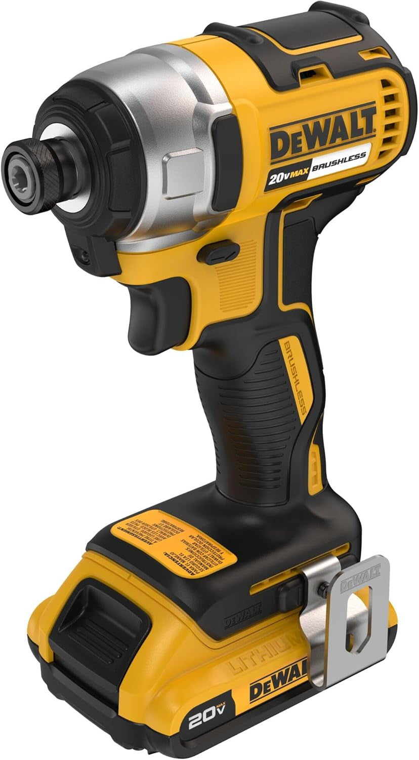 DEWALT 20V MAX Impact Driver, 1/4 Inch, Battery and Charger Included (DCF787D1)
