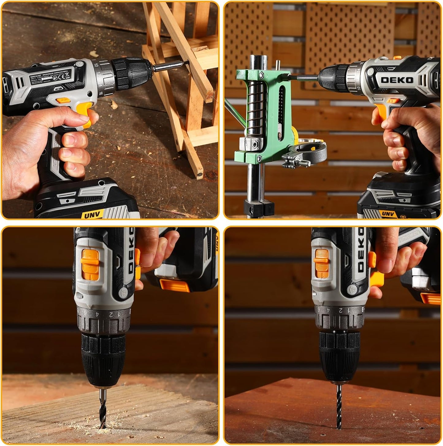 Power Drill Cordless:  Cordless Drill 20V Electric Power Drills Set Tool Drills Cord-Less Set with Battery and Charger