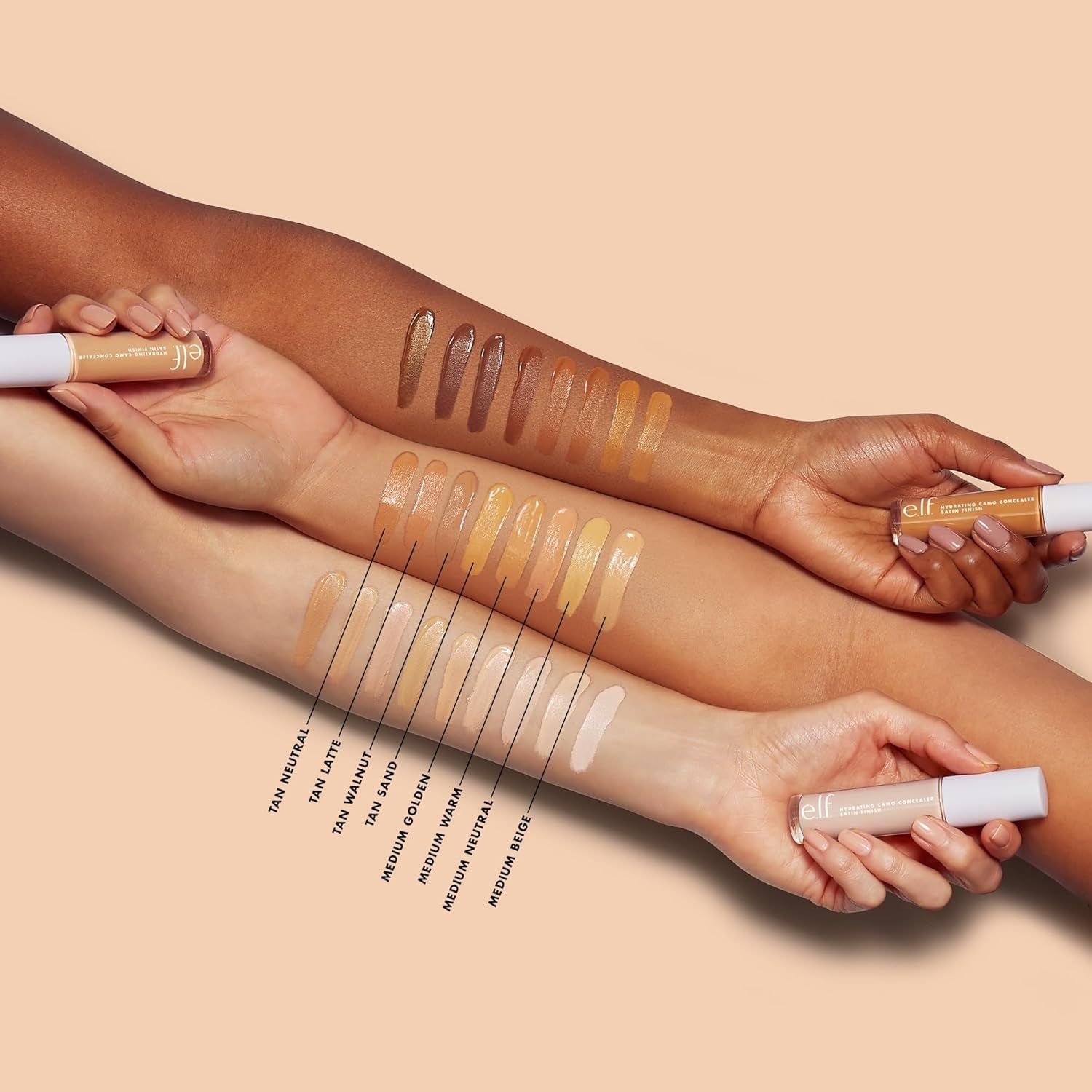 Hydrating Camo Concealer, Covers Blemishes & Under-Eye Circles, Full-Coverage & Delivers a Satin Finish, Vegan & Cruelty-Free, Tan Sand