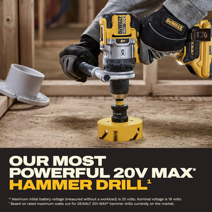 DEWALT 20V MAX XR 1/2 Inch Brushless Cordless Hammer Drill Kit with 8AH Battery and Charger, 3 Speed (DCD1007WW1)