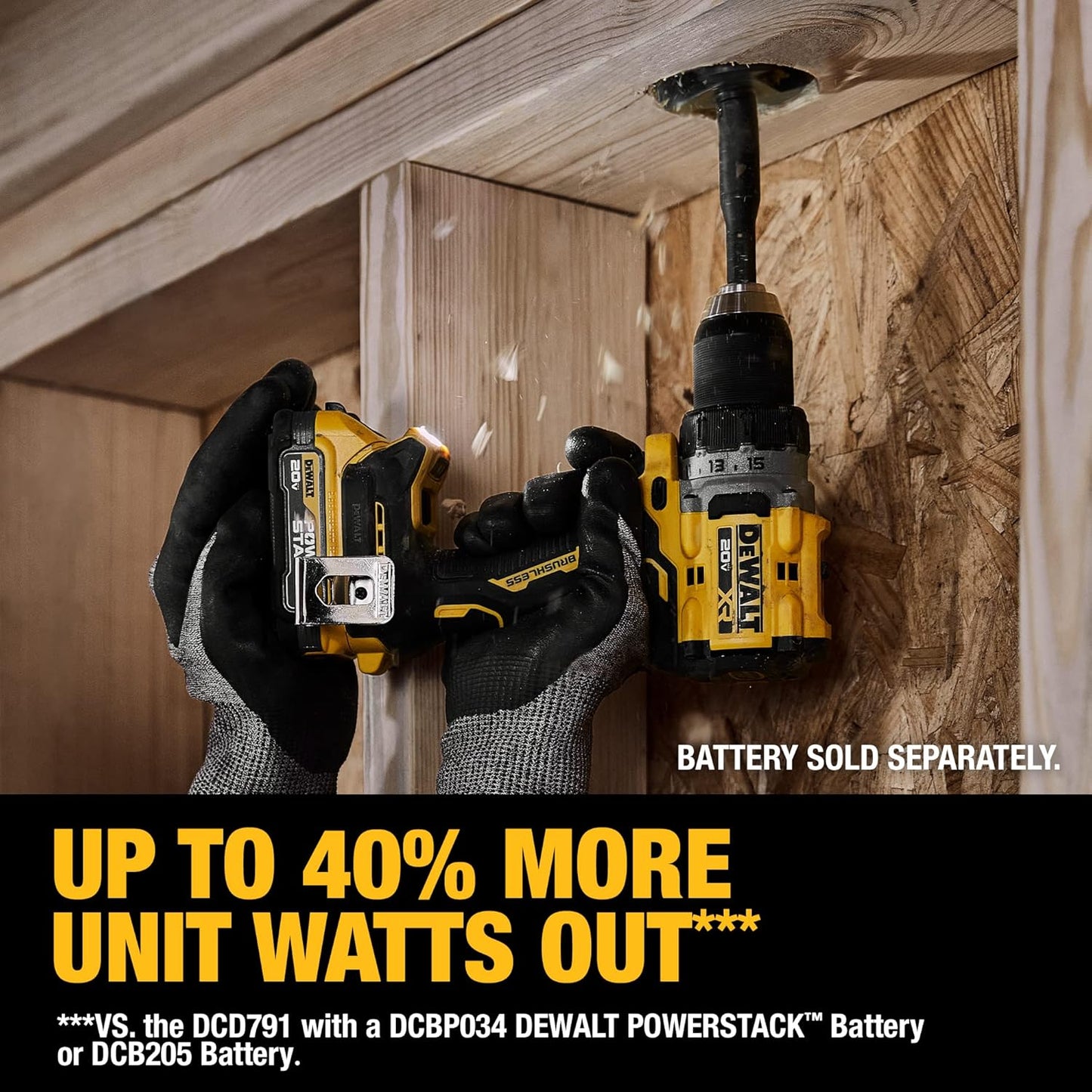 DEWALT 20V MAX XR Cordless Drill/Driver, 1/2-In, Bare Tool Only (DCD800B), Special_Feature Variable Speed