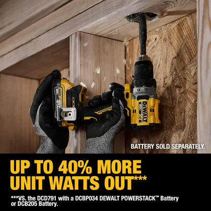DEWALT 20V MAX XR Cordless Drill/Driver, 1/2-In, Bare Tool Only (DCD800B), Special_Feature Variable Speed