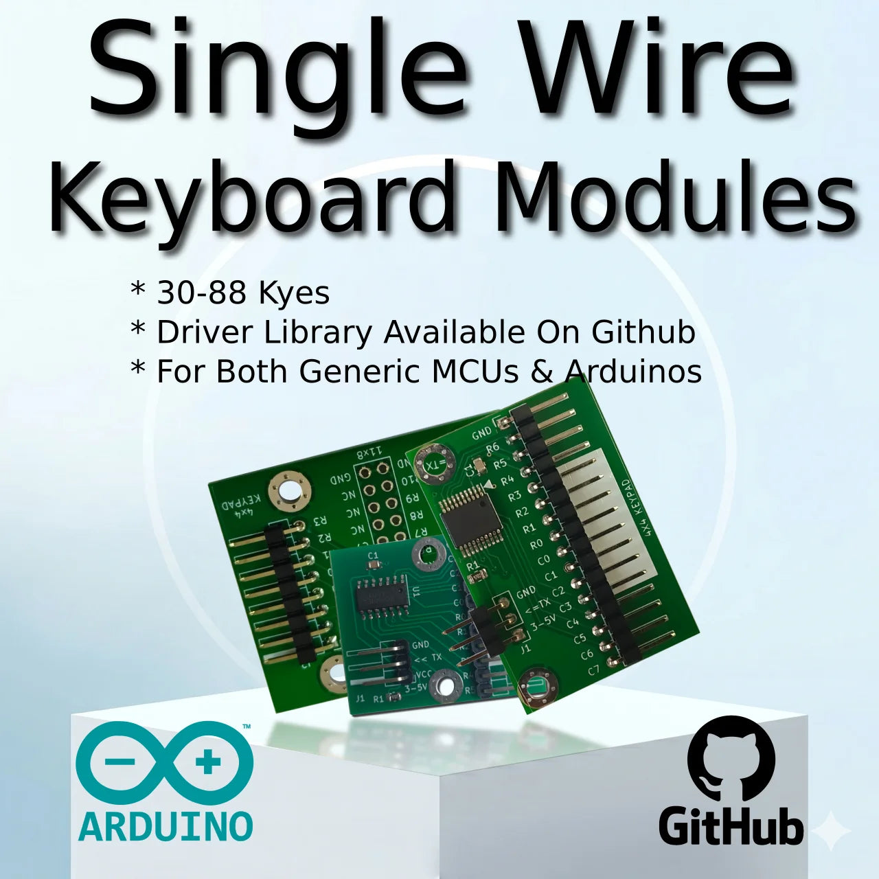 Single Wire Keyboard Module Kit (For Arduino & Micro-controllers)
