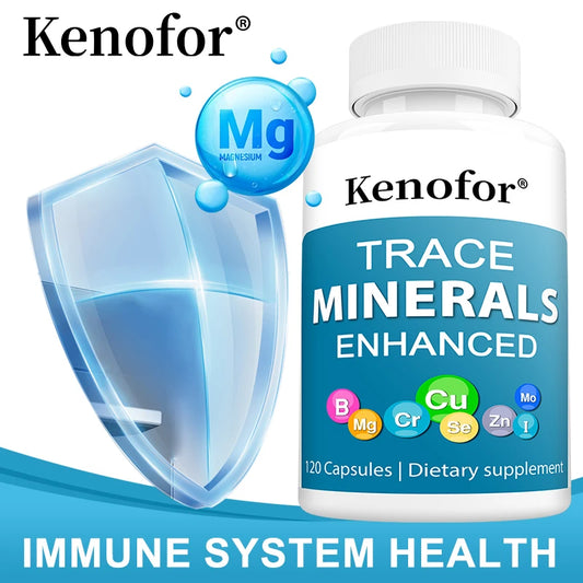 Multimineral Supplement Complex with Copper,  Zinc, Selenium, Boron for Immune, Skin,  Bone, Support - 120 Capsules