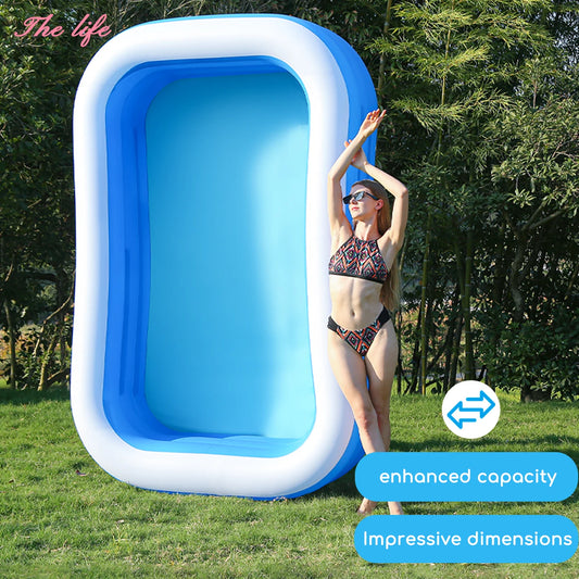 Inflatable Pool for Kids and Adults, Oversized Thickened Family Swimming Pool for Outdoor, Garden, Backyard, Summer Water Party