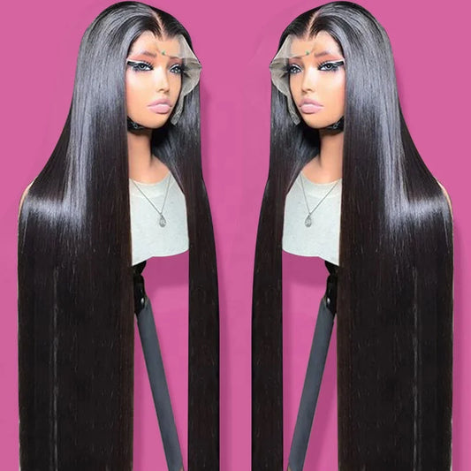 13X4 Human Hair Transparent Swiss Lace Frontal Wig, Wholesale Virgin Raw Vietnamese Human Hair Wig Glueless HD Lace Frontal Wigs