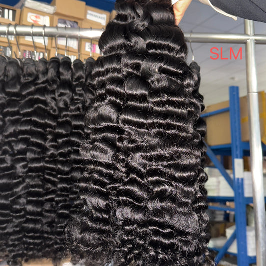 One Donor Raw Indian Wave Curl Bundle Cambodian Hair Weaves Burmese Curly Raw Human Hair Extensions for Black Women