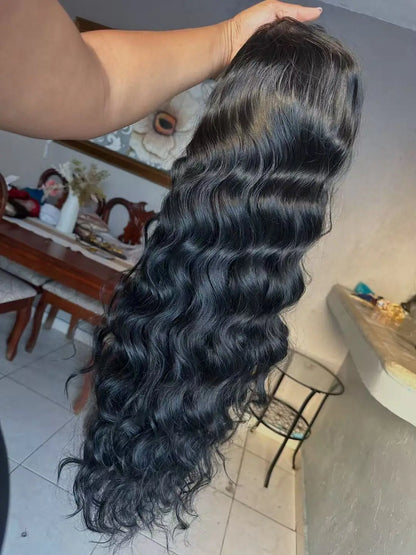 Raw Indian Hair HD Lace Closure Wig Virgin Cuticle Aligned 100% Glueless Full Lace Human Hair Swiss Frontal Wig for Black Women