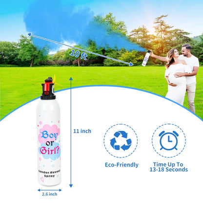 2 Pack Gender Reveal Fire Extinguisher Large Size Gender Reveal Party Spray Boy or Girl Party Supplies