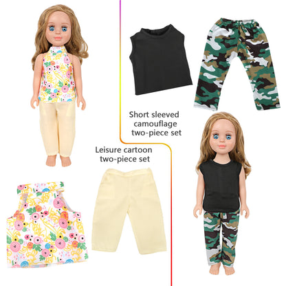 MSYO US Local Warehouse 10 Pcs Set 18 Inch American Style Girl Doll Clothes Dresses Outfits Accessories for Kids DIY