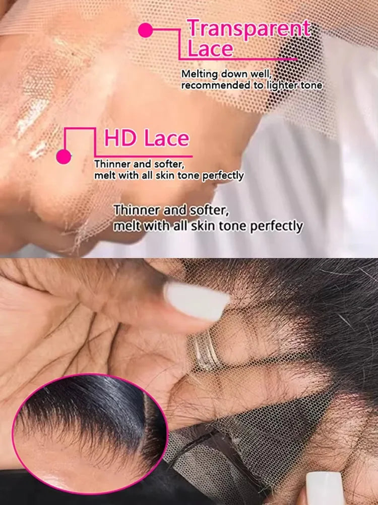 Bone Straight Lace Front Wigs for Women Human Hair Brazilian Straight 13x4 13x6 Hd Transparent Lace Frontal Pre Plucked Lace Wig