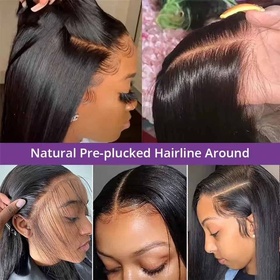 Bone Straight Lace Front Wigs for Women Human Hair Brazilian Straight 13x4 13x6 Hd Transparent Lace Frontal Pre Plucked Lace Wig