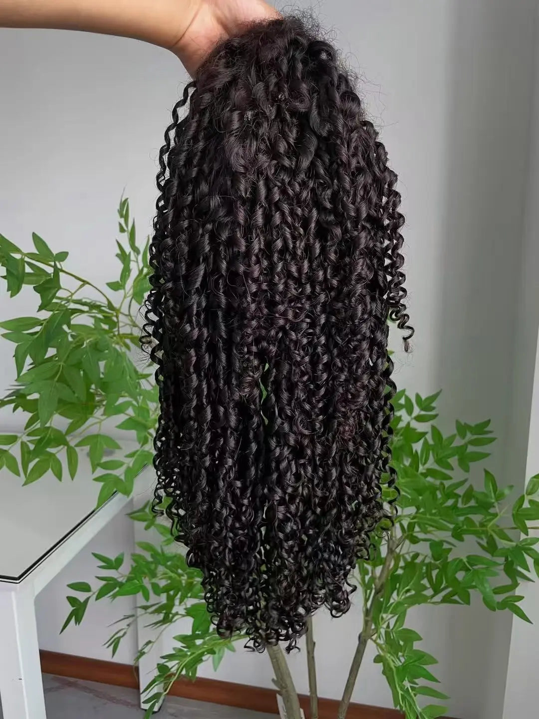 Raw Indian Hair HD Lace Closure Wig Virgin Cuticle Aligned 100% Glueless Full Lace Human Hair Swiss Frontal Wig for Black Women