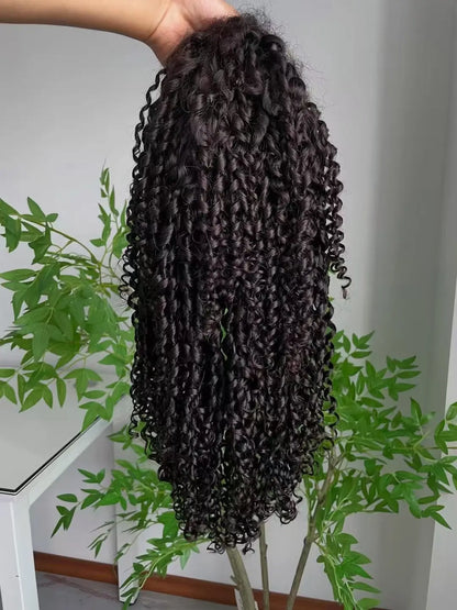 Raw Indian Hair HD Lace Closure Wig Virgin Cuticle Aligned 100% Glueless Full Lace Human Hair Swiss Frontal Wig for Black Women