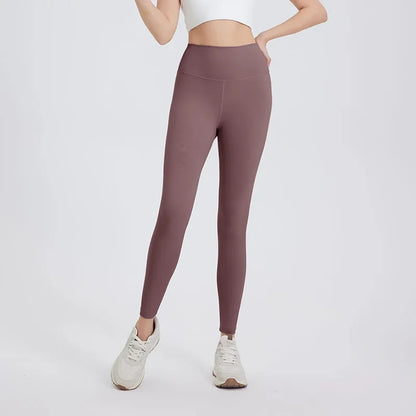 Sports Leggings High Waist Soft Naked Feeling Yoga Pants Women Sportwear Elastic Quick Dry Breathable