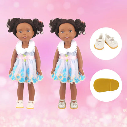 MSYO 18 Inch Doll Shoes for American Toy Girl, Fits 45cm Dolls, Random 6 of 10 Styles