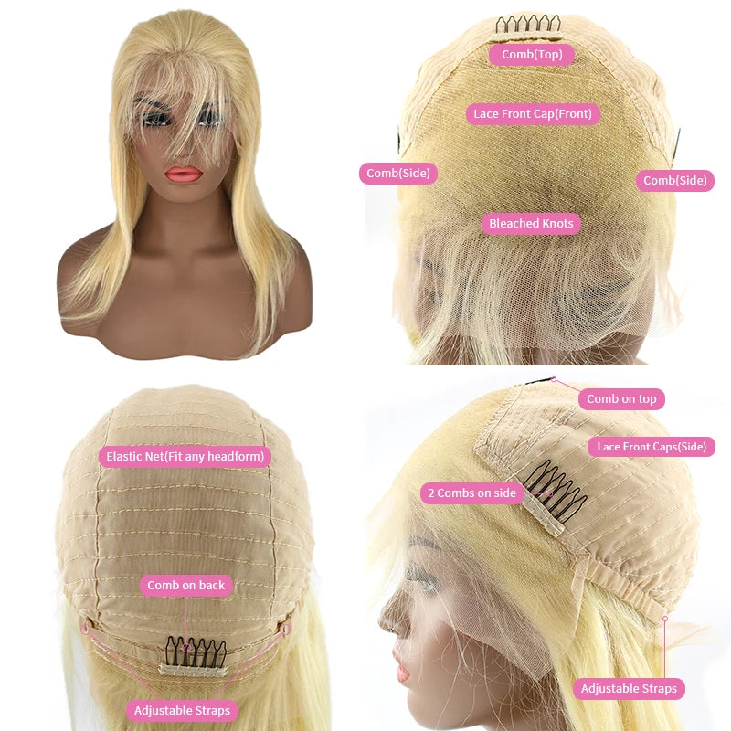 Long Length hd 13*4 Straight Lace Wig 100% Unprocessed Human Hair for Black Women