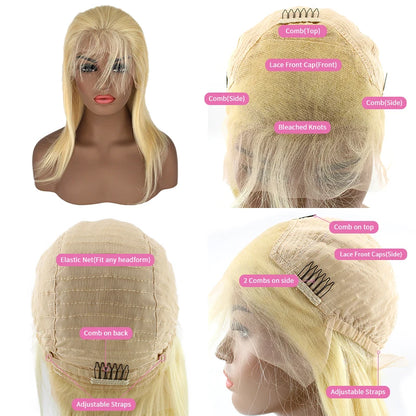 Long Length hd 13*4 Straight Lace Wig 100% Unprocessed Human Hair for Black Women