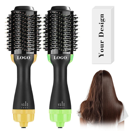 Detachable Hot Air Brush Diffuser Multi Hair Styler Negative Ion Women Brush Hair Dryer 2in1 Blowout Brush