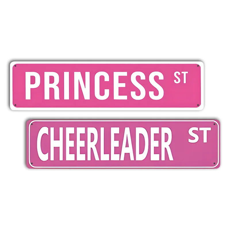 Pink Princess ST  Retro Metal Tin Plaque  Perfect Girl Room Decoration
