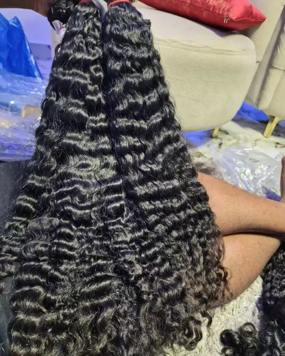 Hot Selling Virgin Human Hair Brazilian Deep Wave Wholesale Hair Bundle Cut Girl Virgin Human Bundle Hair