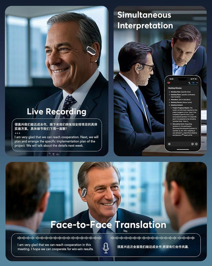 YYK-Q16 Pro AI Smart Translation Earphones Supports Video Translation and Audio-to-text Conversion (Permanent Free Translation)