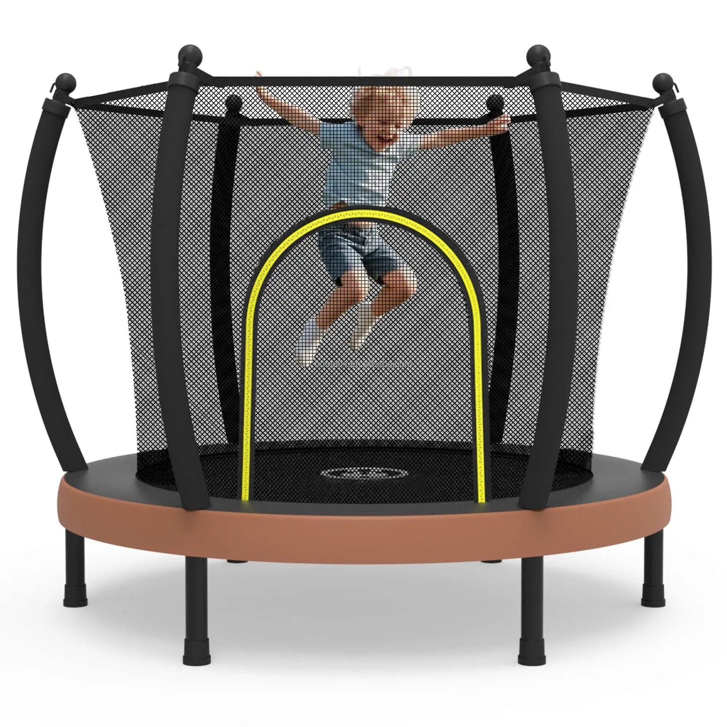 Zoshine CE Certified 60'' Steel Frame Kids Trampoline with Safety Net for Girl Indoor Outdoor Use