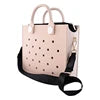 Custom Logo EVA Tote Bag Waterproof Washable Beach Bag for Women Wholesale Large Rubber Handbag with Holes DIY Charms Ready