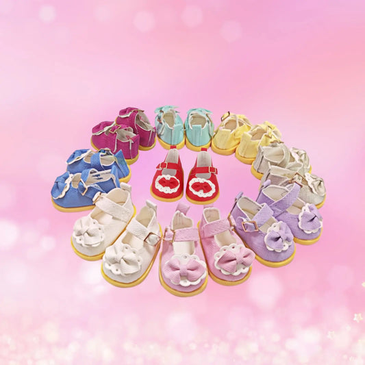 MSYO 18 Inch Doll Shoes for American Toy Girl, Fits 45cm Dolls, Random 6 of 10 Styles