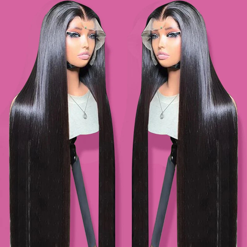 13X4 Human Hair Transparent Swiss Lace Frontal Wig, Wholesale Virgin Raw Vietnamese Human Hair Wig Glueless HD Lace Frontal Wigs