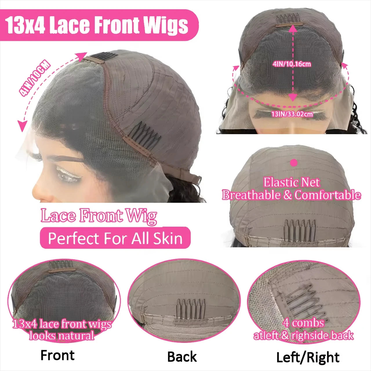Straight Human Hair Wigs Human Hair 13X4 Lace Front Wig Human Hair 4X4 Lace Frontal Wigs for Women Pre Plucked Short Bob Wig