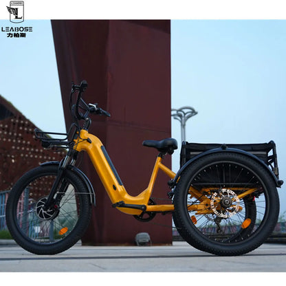 USA Stock 3-Wheel Electric City Fat Bike E Bike Custom Logo 48V 500W for Men and Women Frame Electric Hybrid Bike