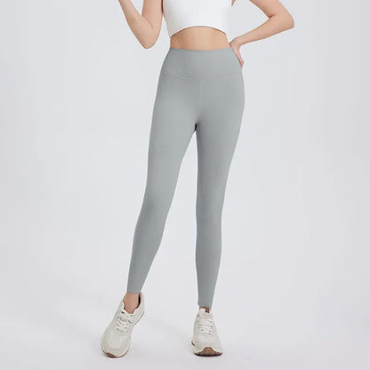 Sports Leggings High Waist Soft Naked Feeling Yoga Pants Women Sportwear Elastic Quick Dry Breathable