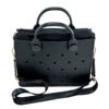 Custom Logo EVA Tote Bag Waterproof Washable Beach Bag for Women Wholesale Large Rubber Handbag with Holes DIY Charms Ready