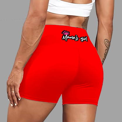Mamas Girl Crown Slogan Print Workout Shorts Cute Edgy US Local Warehouse