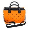 Custom Logo EVA Tote Bag Waterproof Washable Beach Bag for Women Wholesale Large Rubber Handbag with Holes DIY Charms Ready