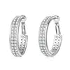 Wholesale Luxury 925 Sterling Silver Moissanite  Earrings Luxury Hoop Earrings for Women Wedding Gift Fashionable Jewelry Gift