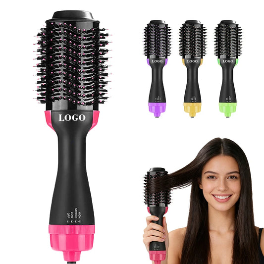 Detachable Hair Dryer Hot Air Brush Diffuser Multi Hair Styler Negative Ion Women Brush 2in1 Blowout Brush