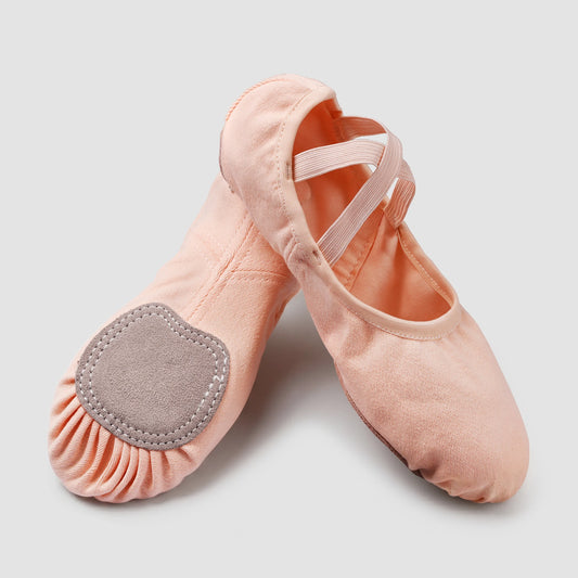 Dynadans Factory Direct Pink Classic Ballerina Shoes Flats Ballet Brown Stretch Canvas Ballet Dance for Women and Girls Kids