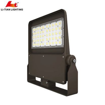 100W 150W 200W LED Outdoor Floodlight Fixtures with 150LM Per Watt Warm White Light Aluminum Body IP66 IP65 Rating for Road 240V