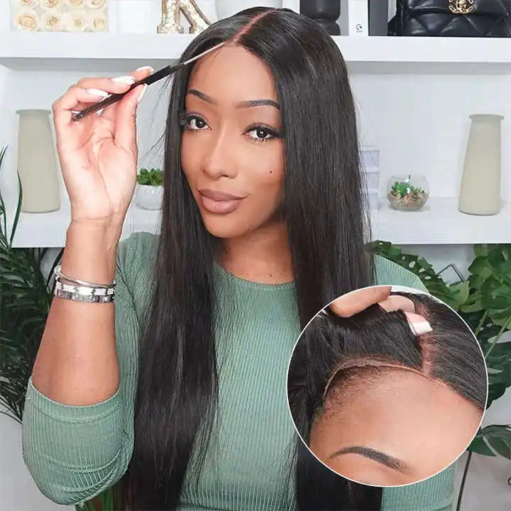 Wholesale Glueless Lace Frontal Natural Straight Human Hair Wig 13x4 Hd Lace Front Wigs for Black Women
