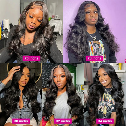 Natural Body Wave 13x4 HD 30 32 Inch Lace Front Human Hair 200 Density 13x6 Transparent Lace Frontal Wig Brazilian for Women