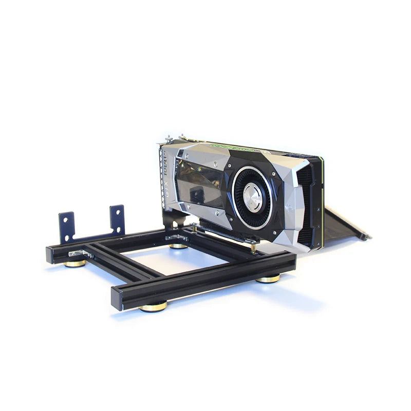 Graphics card holder DIY external graphics card base with power base for ATX  PSU aluminum Fixed bracket for graphics card dock