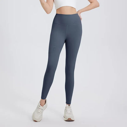 Sports Leggings High Waist Soft Naked Feeling Yoga Pants Women Sportwear Elastic Quick Dry Breathable