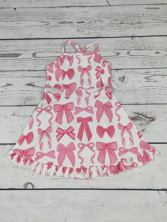 Kids Clothing Toddler Girl Activewear Baby Girl Strap Pink Coquette Athletic Skort Dress Summer Baby Girl Clothes