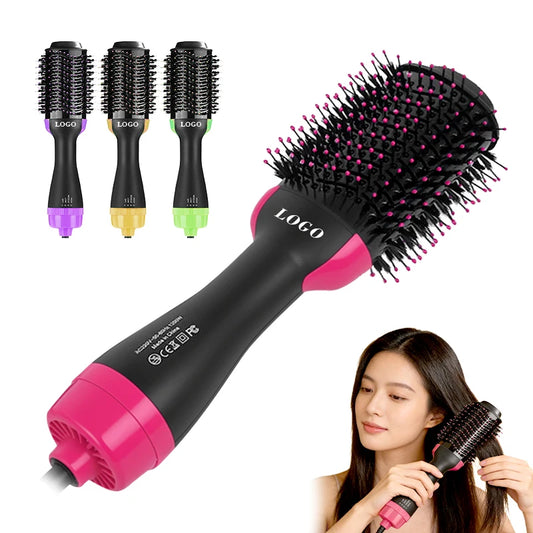 Multi Hair Styler Negative Ion Hot Air Brush Diffuser Women Brush Detachable 2in1 Hair Blow Dryer Brush