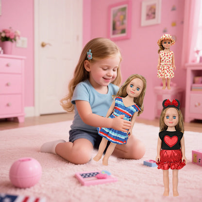 MSYO US Local Warehouse 10 Pcs Set 18 Inch American Style Girl Doll Clothes Dresses Outfits Accessories for Kids DIY