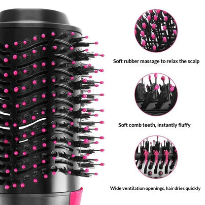 Dryer in One Hot Air Hair Straightener Brush Titanium Barrel Upgraded 4 in 1 Hair Dryer and Styler Volumizer Hair Dryer Brush